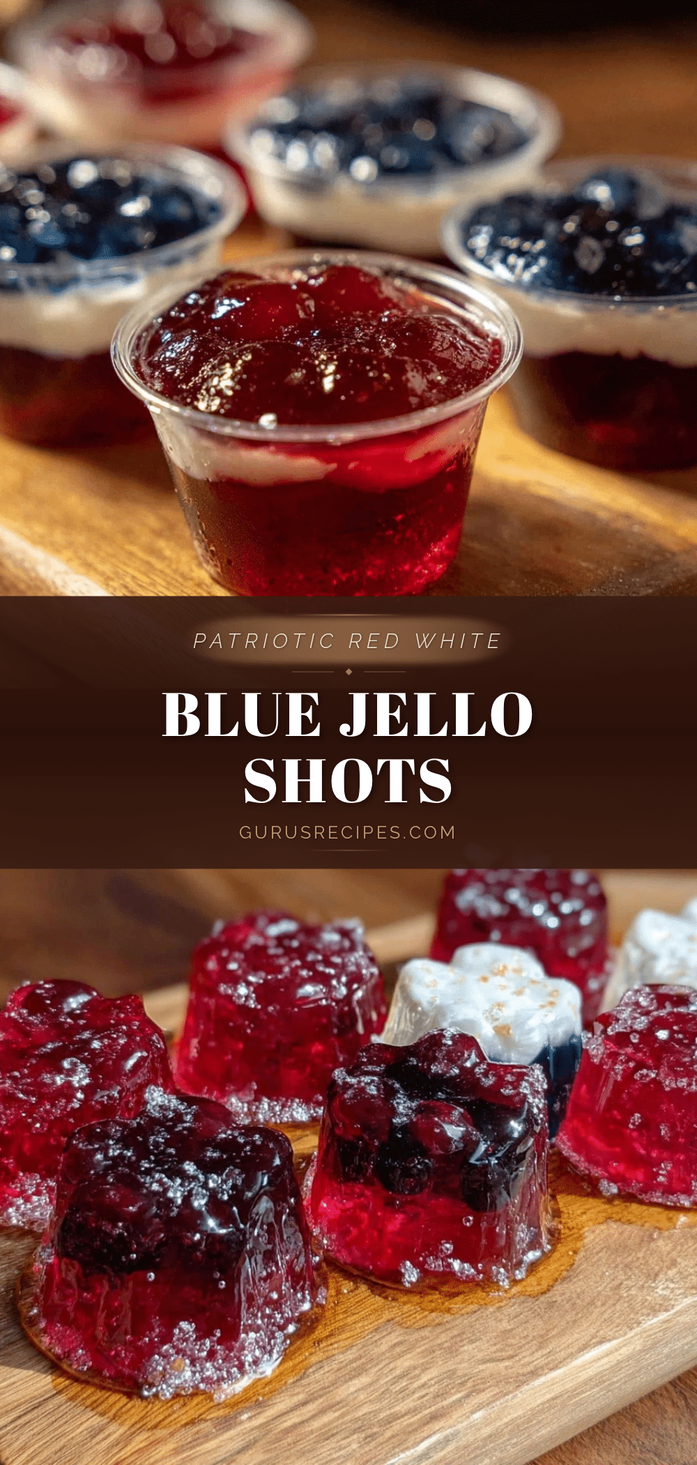 red white and blue jello shot cups recipe
