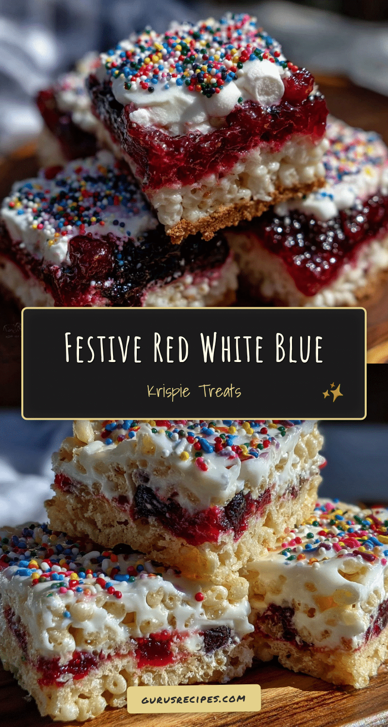 red white and blue rice krispie treats recipe