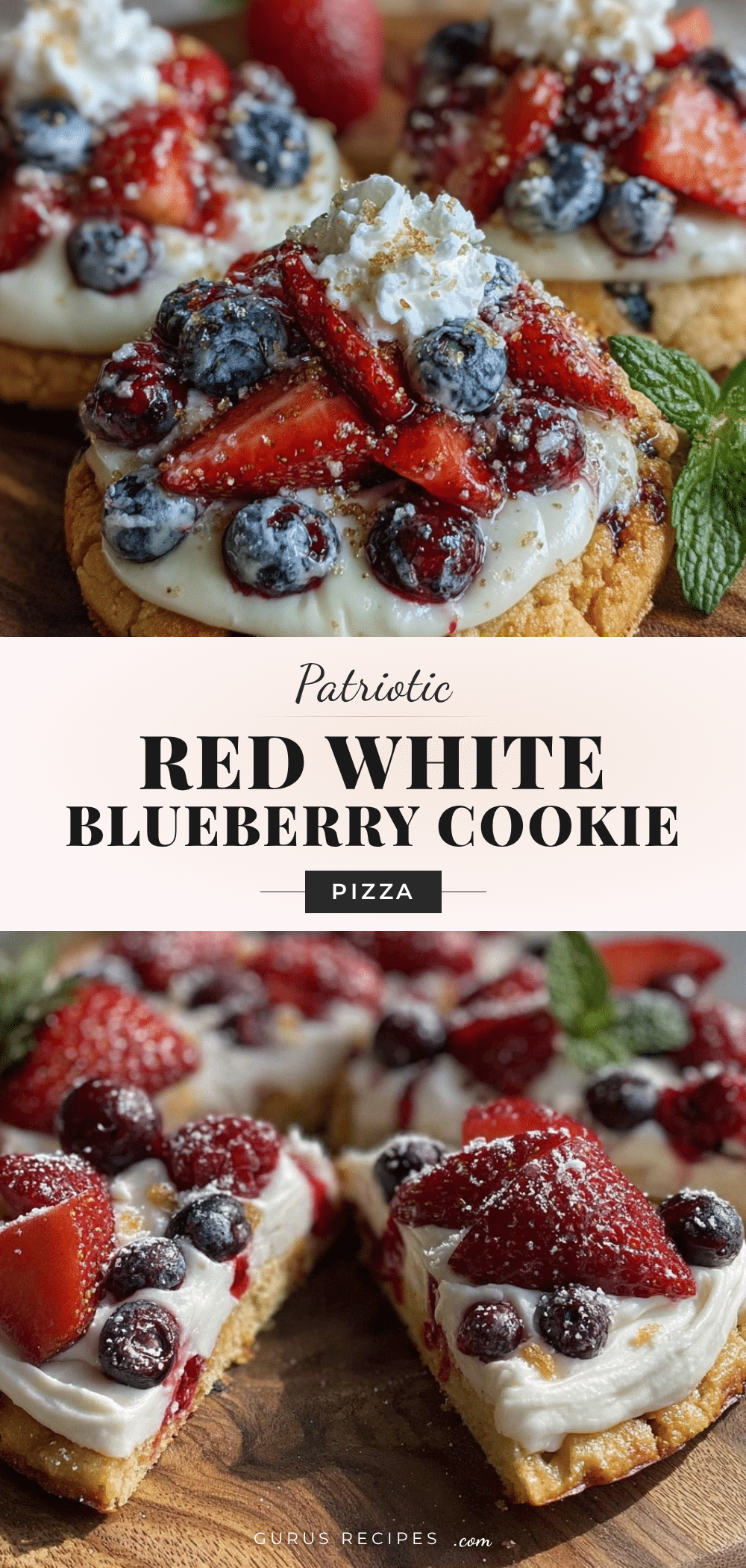 red white blue berry fruit pizza cookie recipe