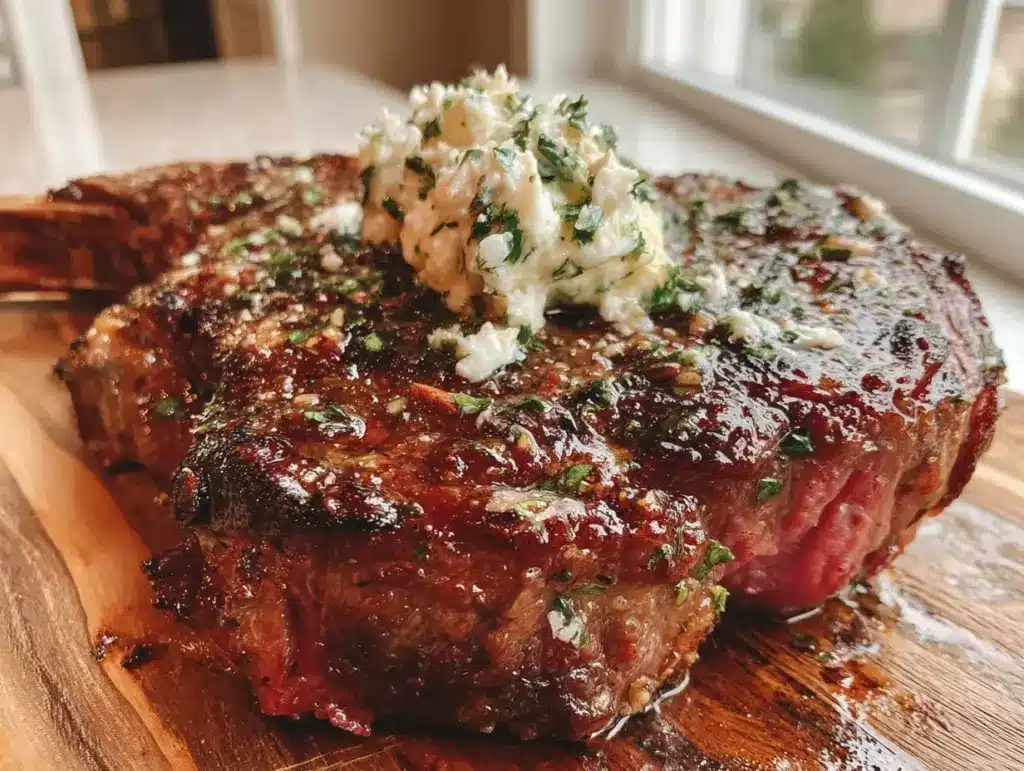 reverse-sear tomahawk steak - featured image