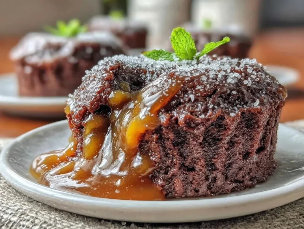 salted caramel chocolate lava cake recipe - featured image
