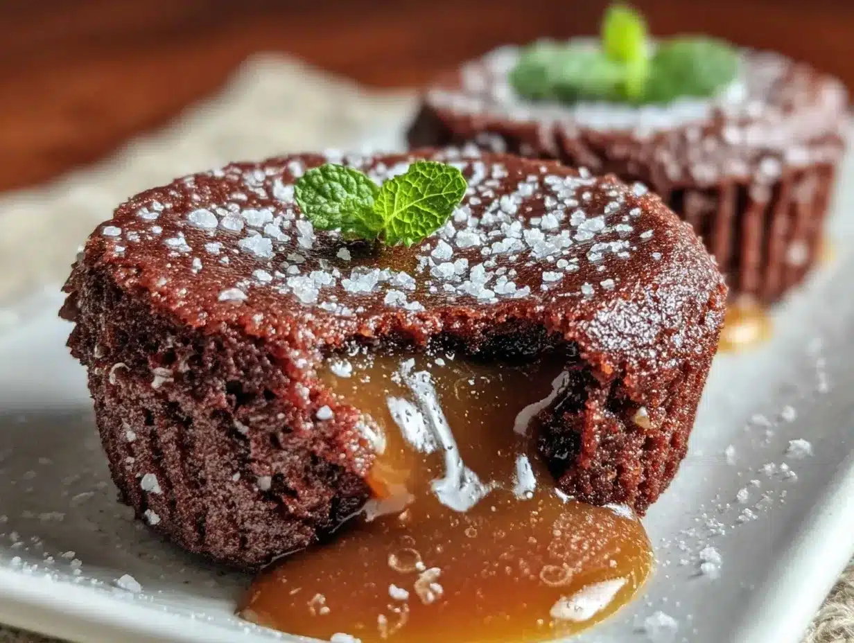 salted caramel chocolate lava cake recipe preparation steps