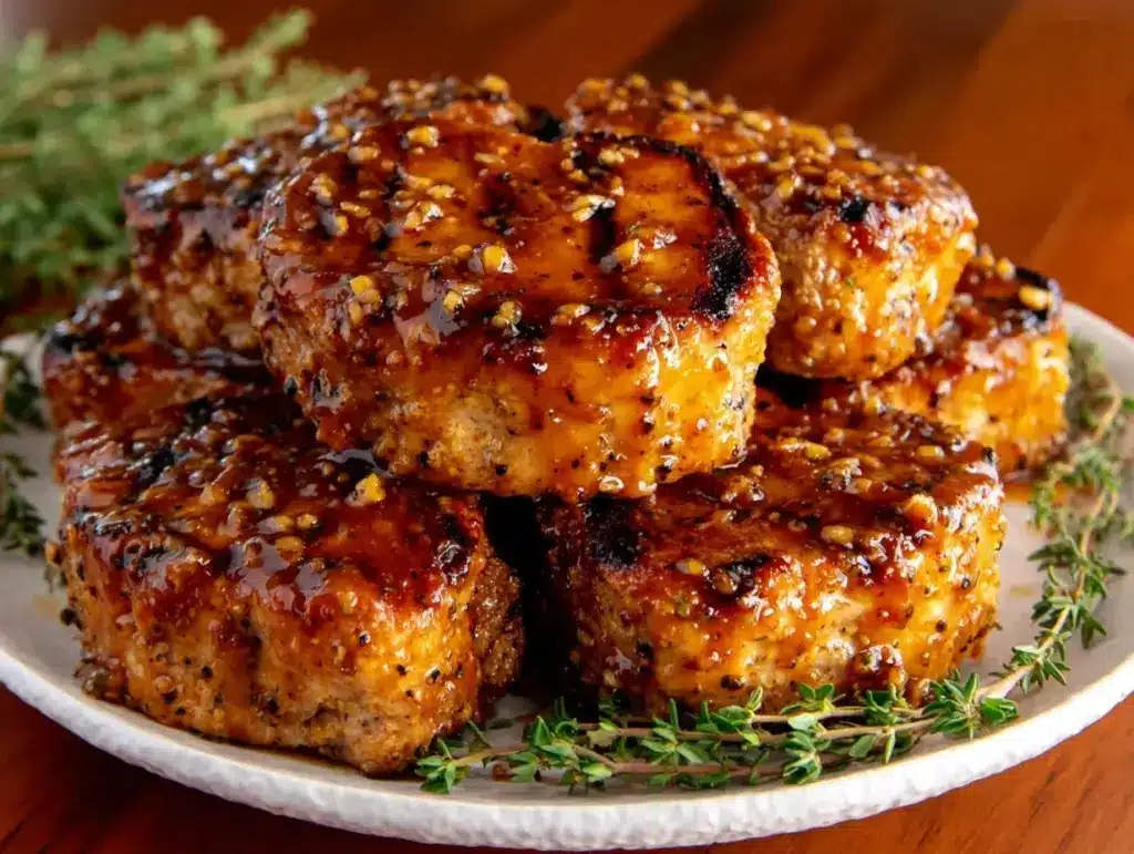 slow cooker brown sugar garlic pork chops - featured image