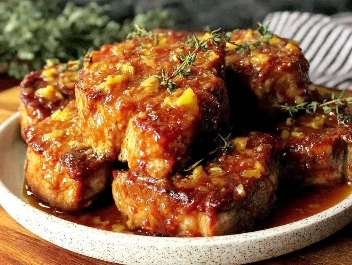 slow cooker brown sugar garlic pork chops preparation steps