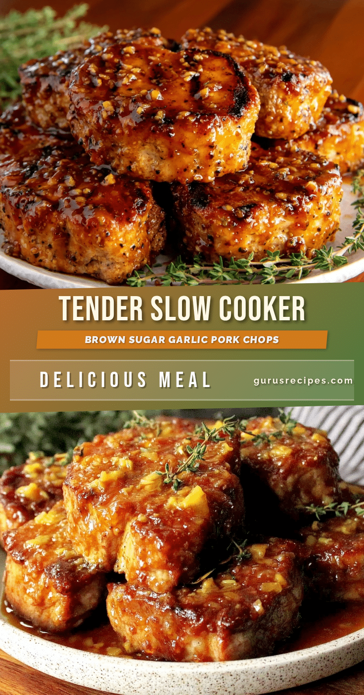 slow cooker brown sugar garlic pork chops recipe