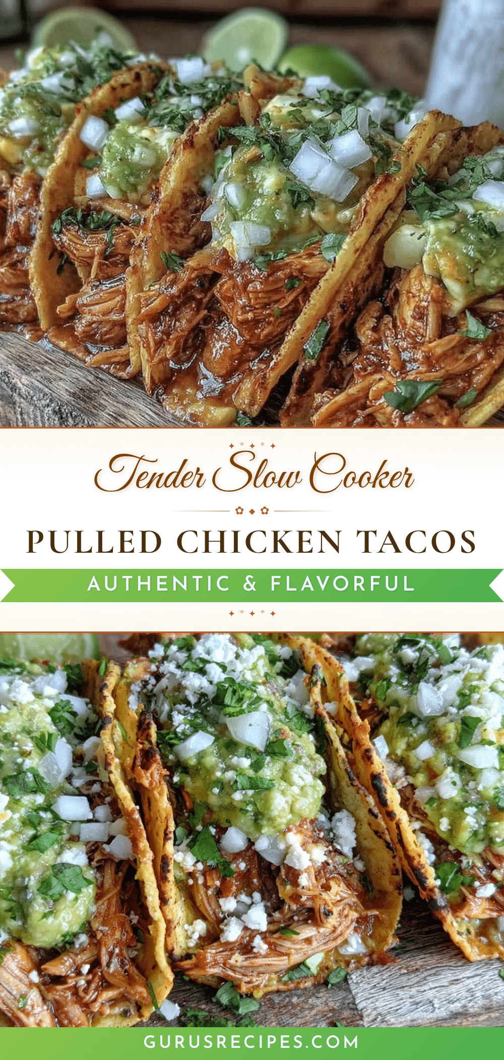 slow cooker pulled chicken tacos recipe