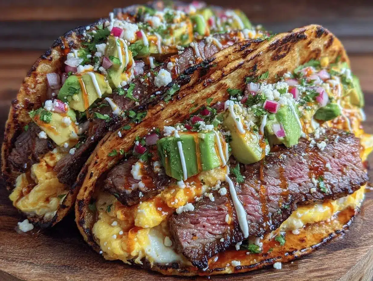 smoked brisket breakfast tacos preparation steps