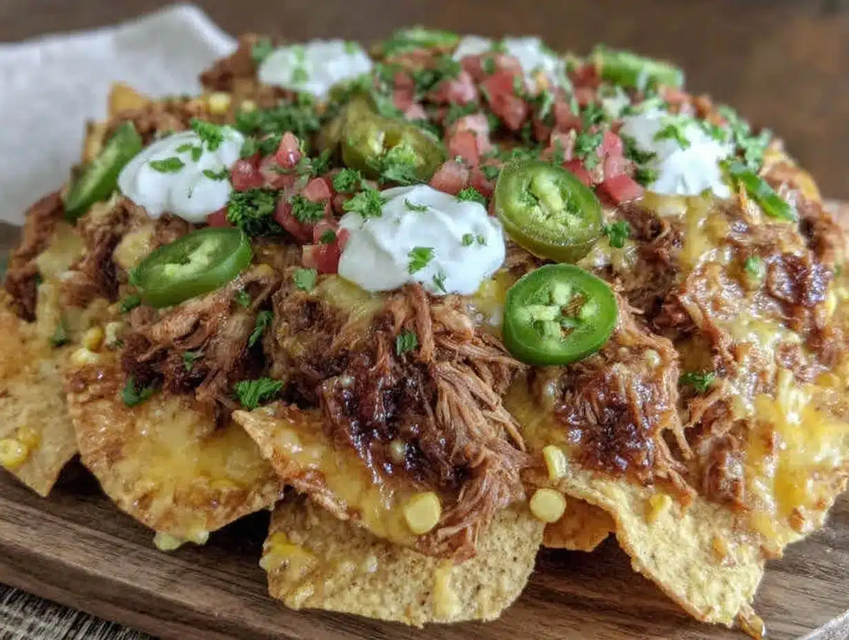 smoked pulled pork nachos preparation steps
