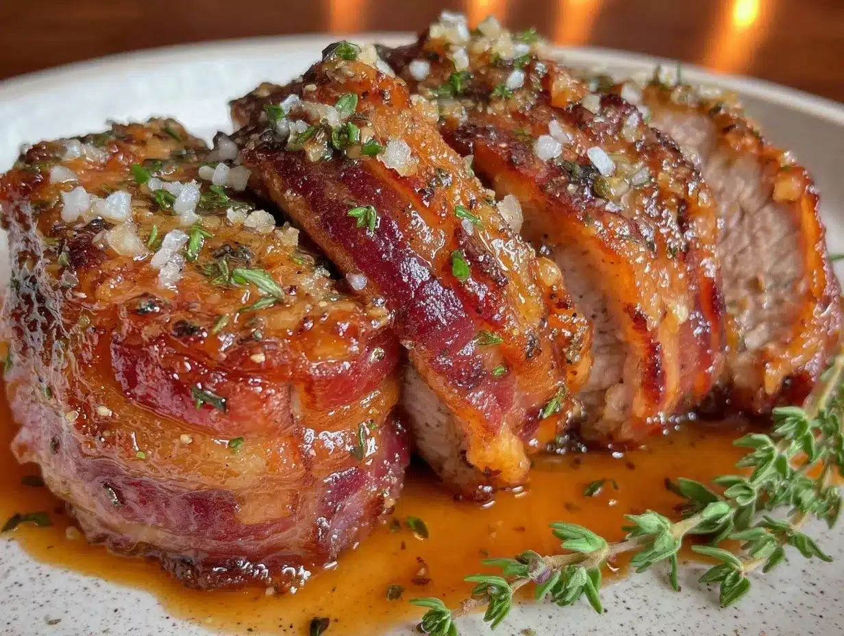 smoky bacon-wrapped pork tenderloin preparation steps