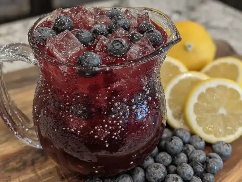 sparkling blueberry lemonade - featured image