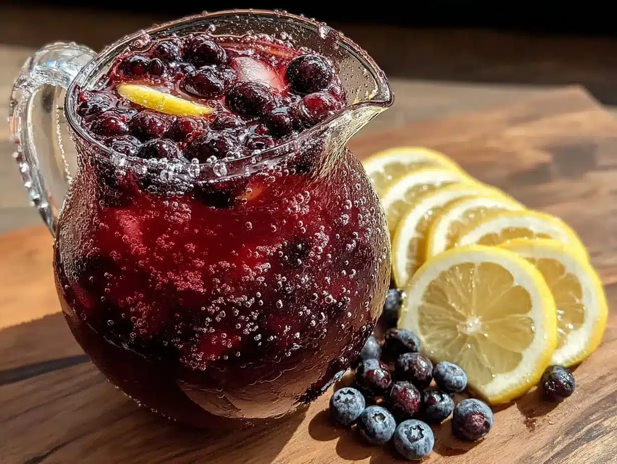 sparkling blueberry lemonade preparation steps