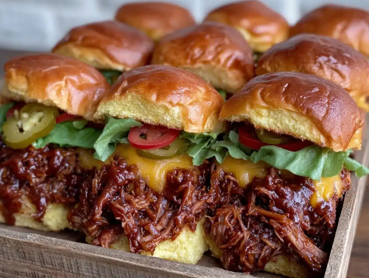 spicy BBQ pulled pork breakfast sliders preparation steps