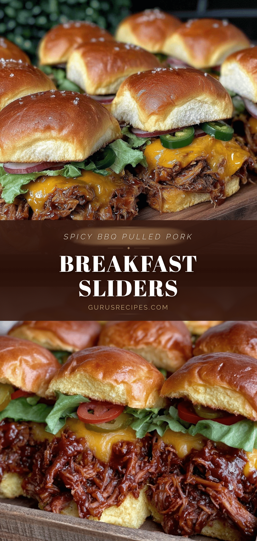 spicy BBQ pulled pork breakfast sliders recipe