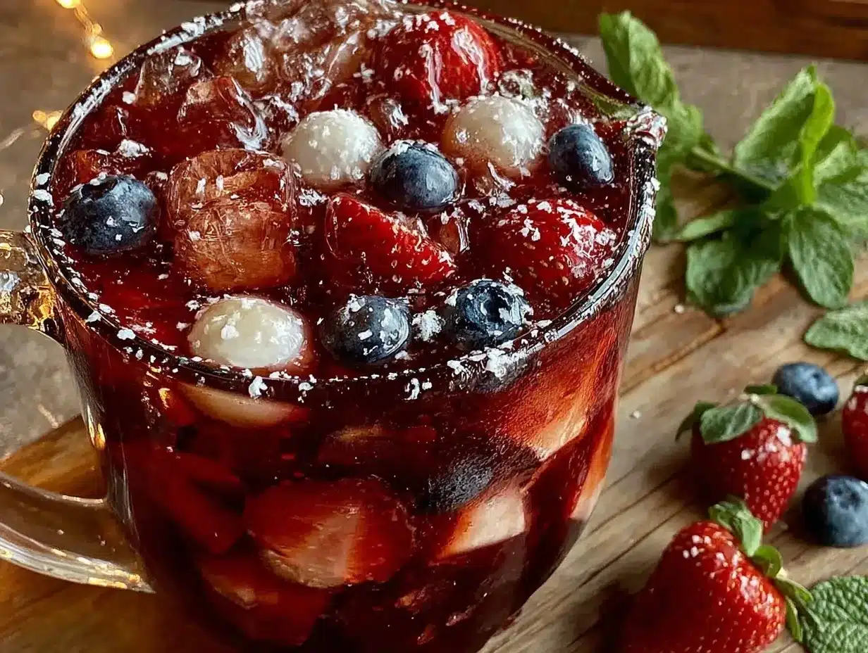 spiked red white and blue punch preparation steps