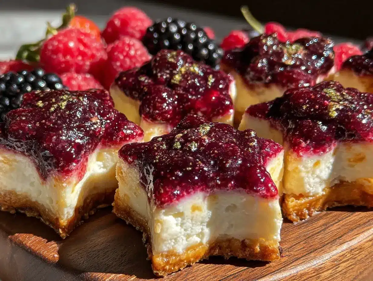 star-shaped mini cheesecakes preparation steps