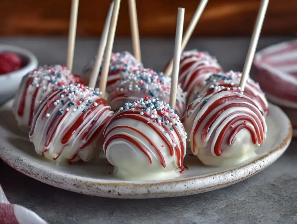 stars and stripes cake pops - featured image
