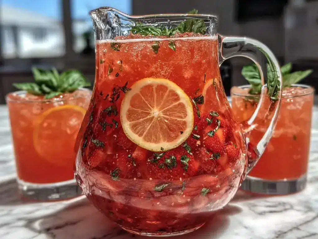 strawberry basil lemonade - featured image