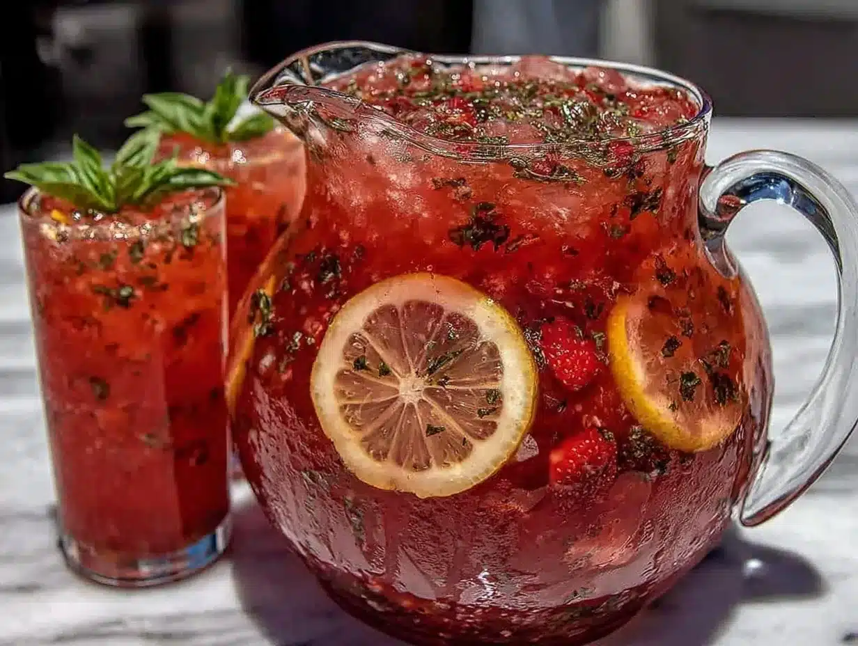 strawberry basil lemonade preparation steps
