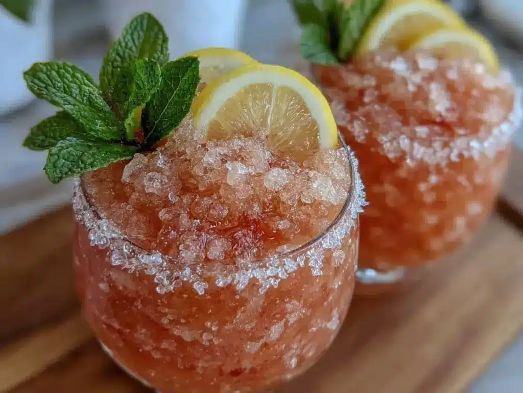 strawberry lemonade vodka slushies - featured image