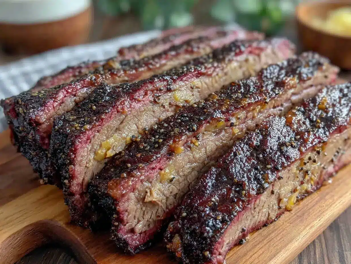 Texas-style beef brisket preparation steps