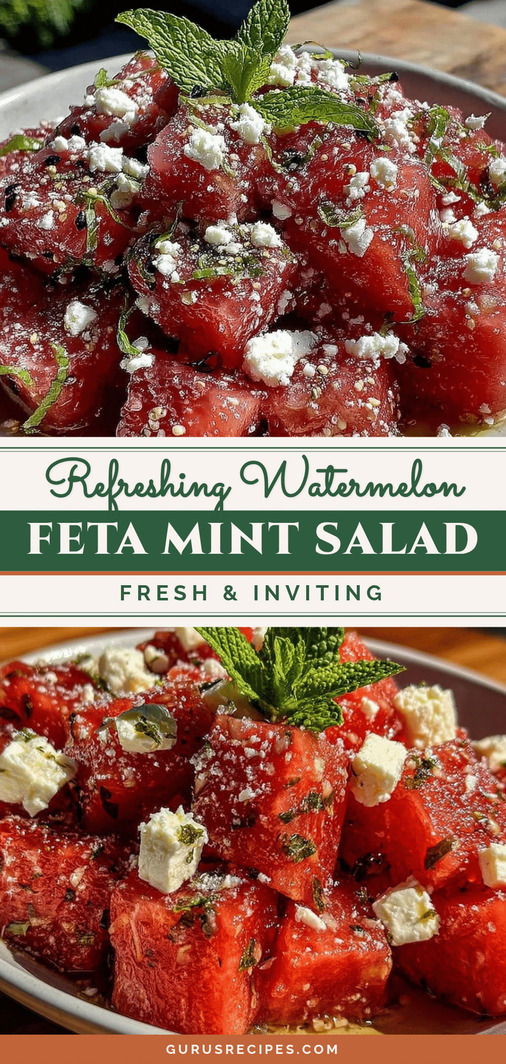 watermelon feta mint salad recipe