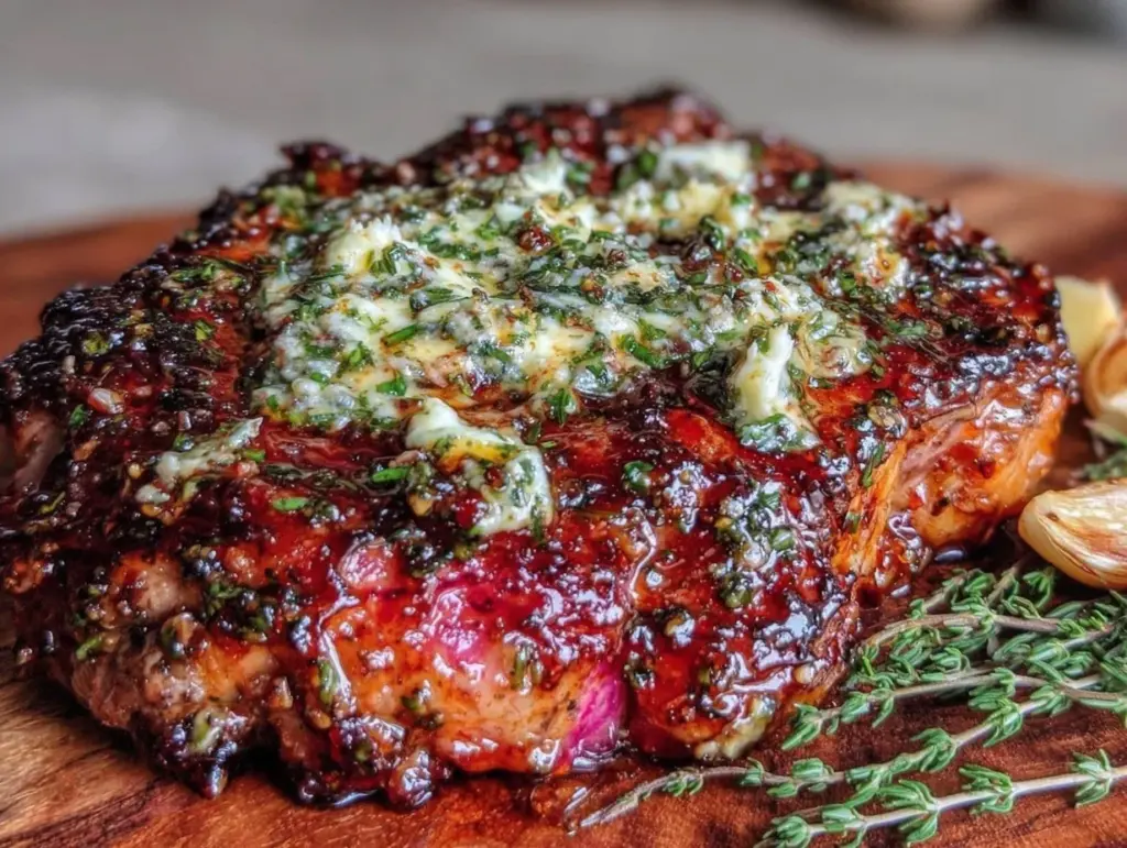 whiskey-glazed ribeye steak - featured image