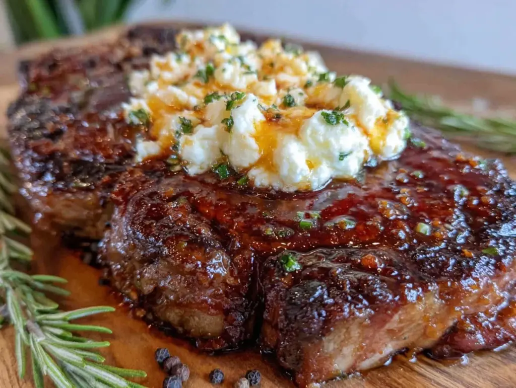 whiskey-glazed ribeye steak - featured image