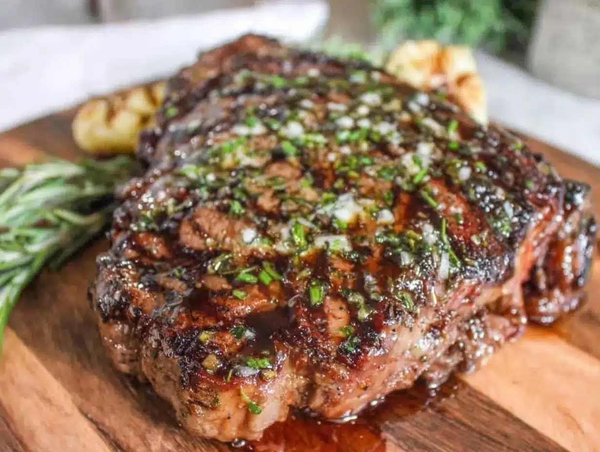 whiskey-glazed ribeye steak preparation steps