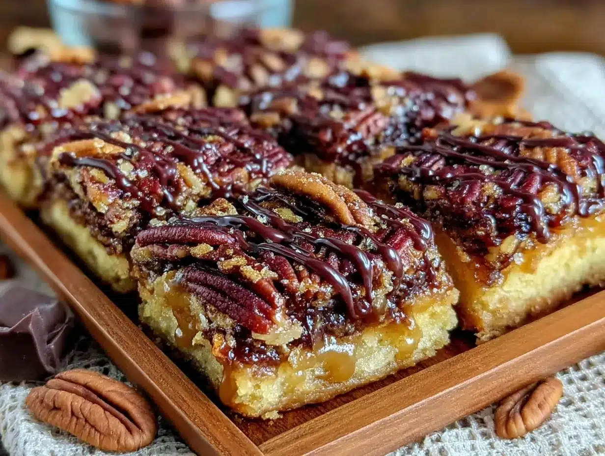whiskey pecan pie bars preparation steps