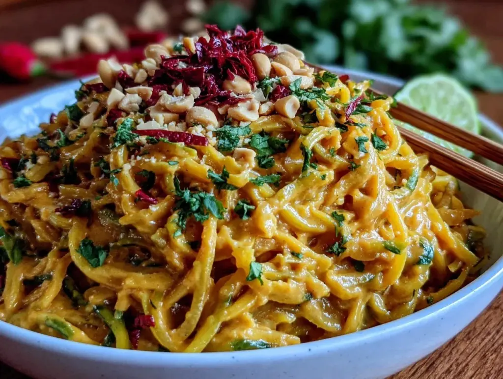 zucchini noodle pad thai - featured image