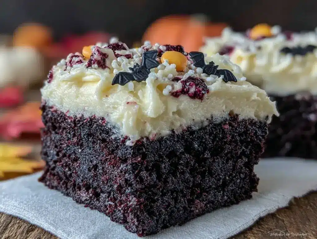 black velvet halloween cake - featured image