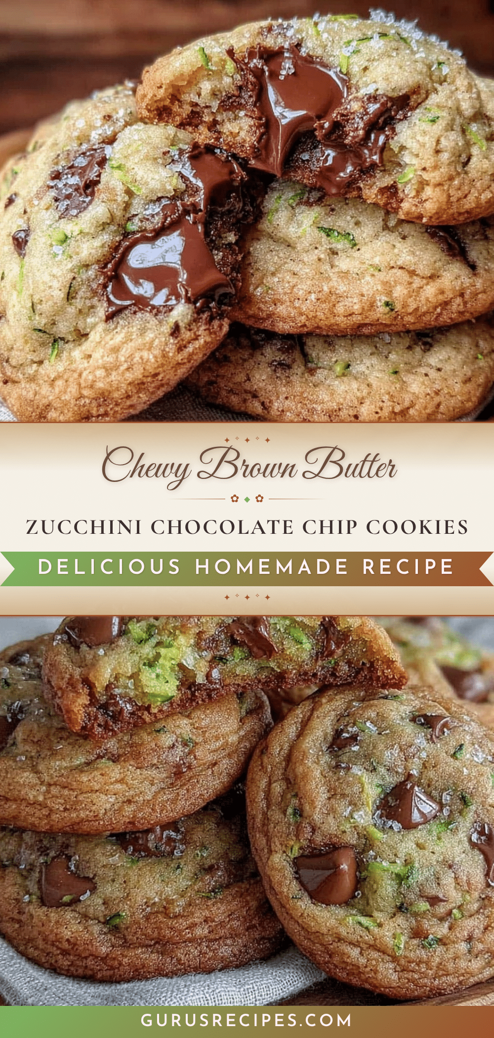brown butter zucchini chocolate chip cookies recipe