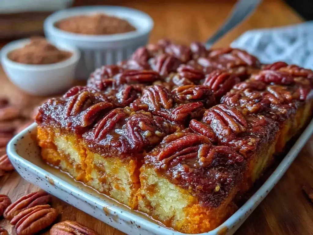 brown sugar bourbon sweet potato casserole - featured image