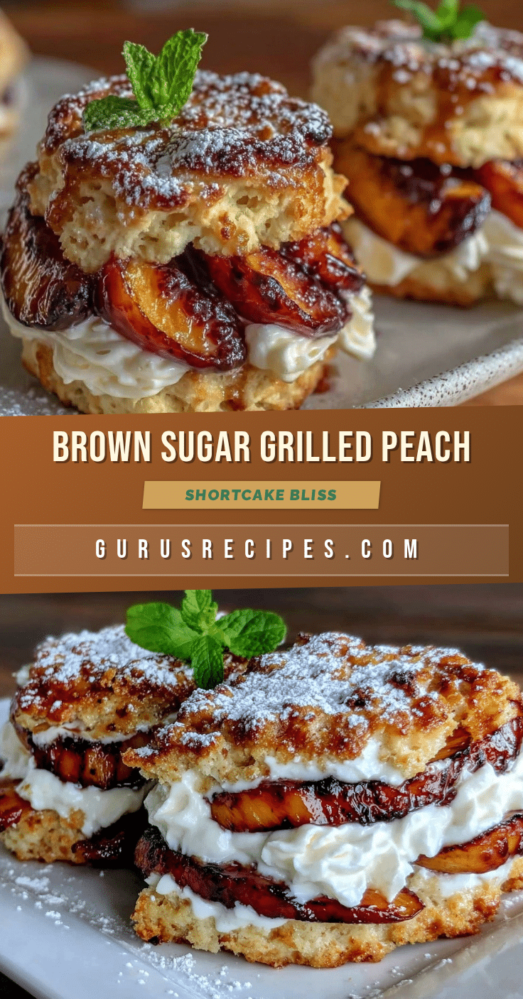 brown sugar grilled peach shortcake recipe