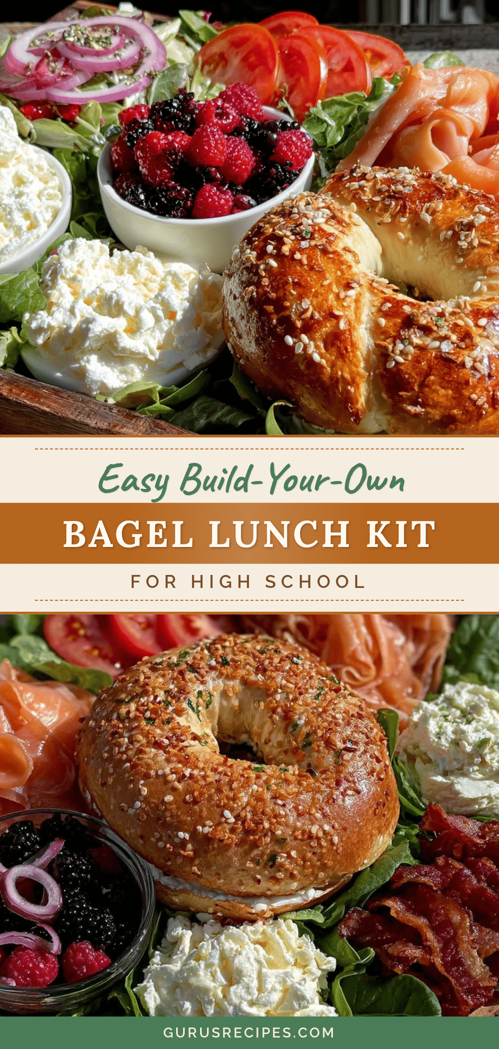 build-your-own bagel lunch kit for kids recipe