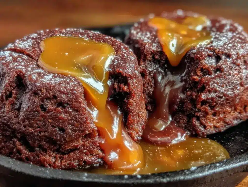 cast iron skillet chocolate lava cake - featured image