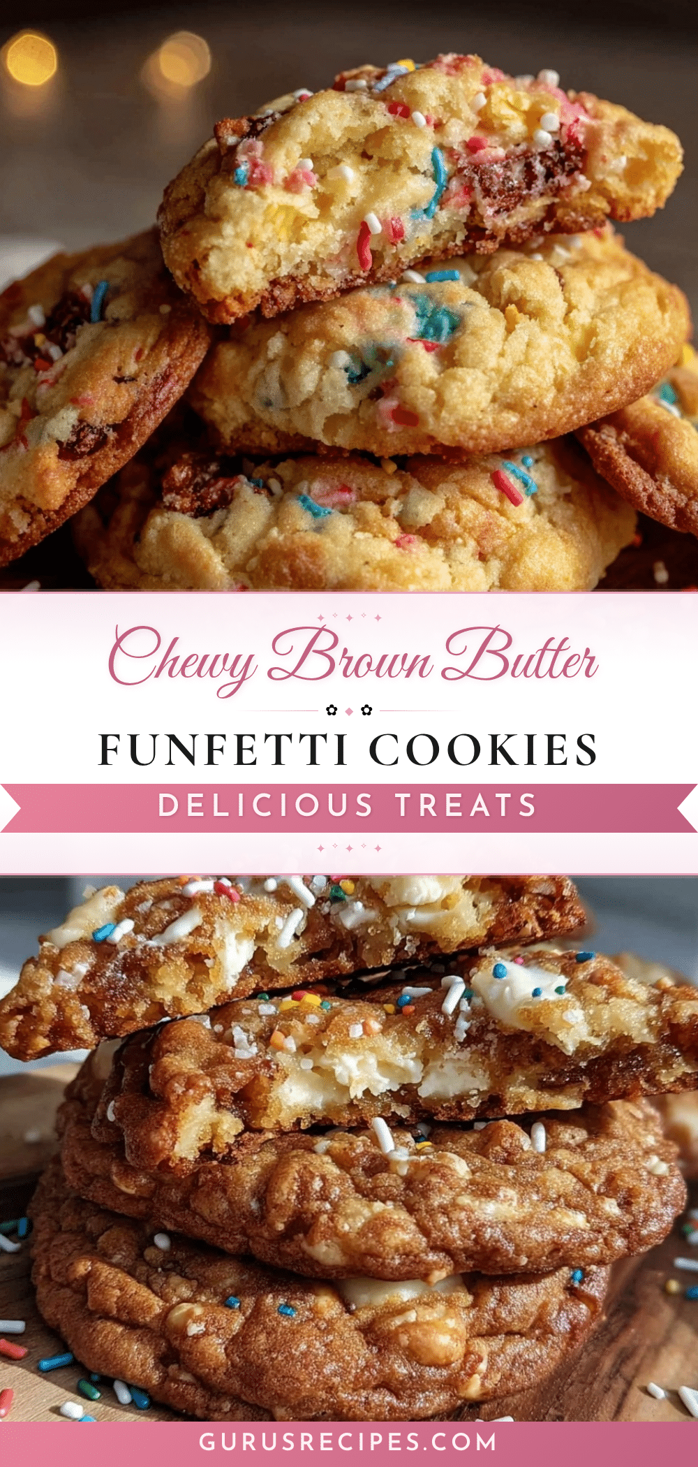 chewy funfetti brown butter cookies recipe