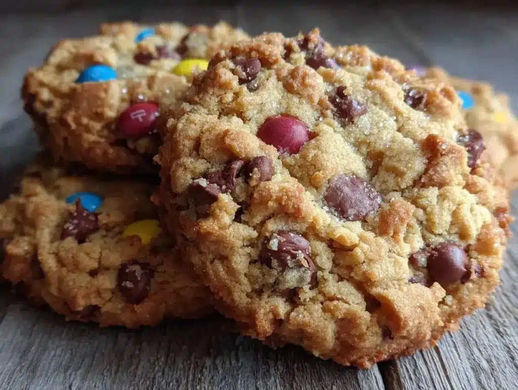 chewy giant M&M chocolate chip cookies - featured image
