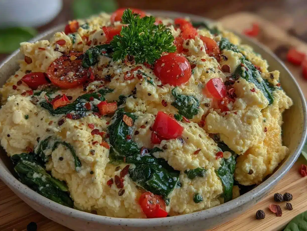 cottage cheese egg white scramble preparation steps