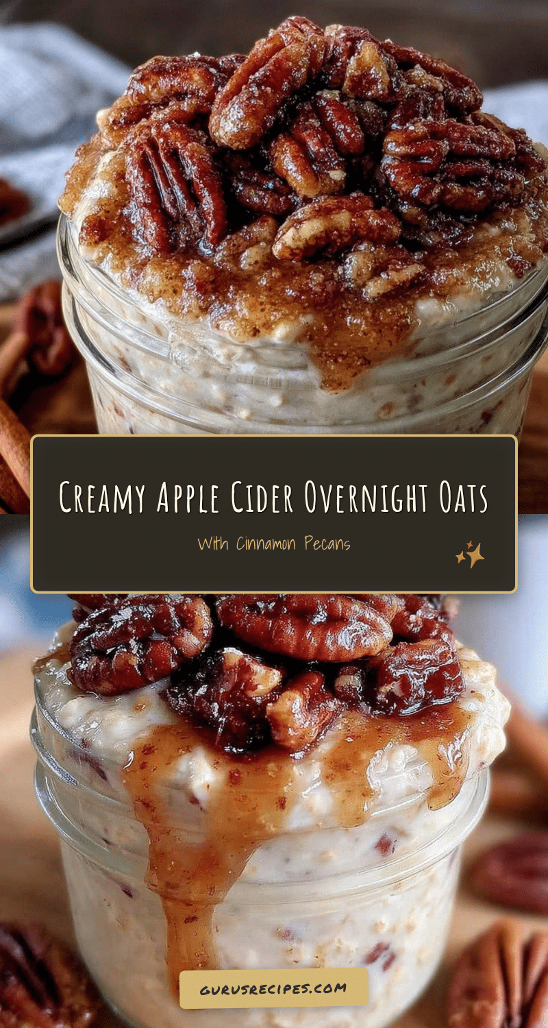 creamy apple cider overnight oats recipe