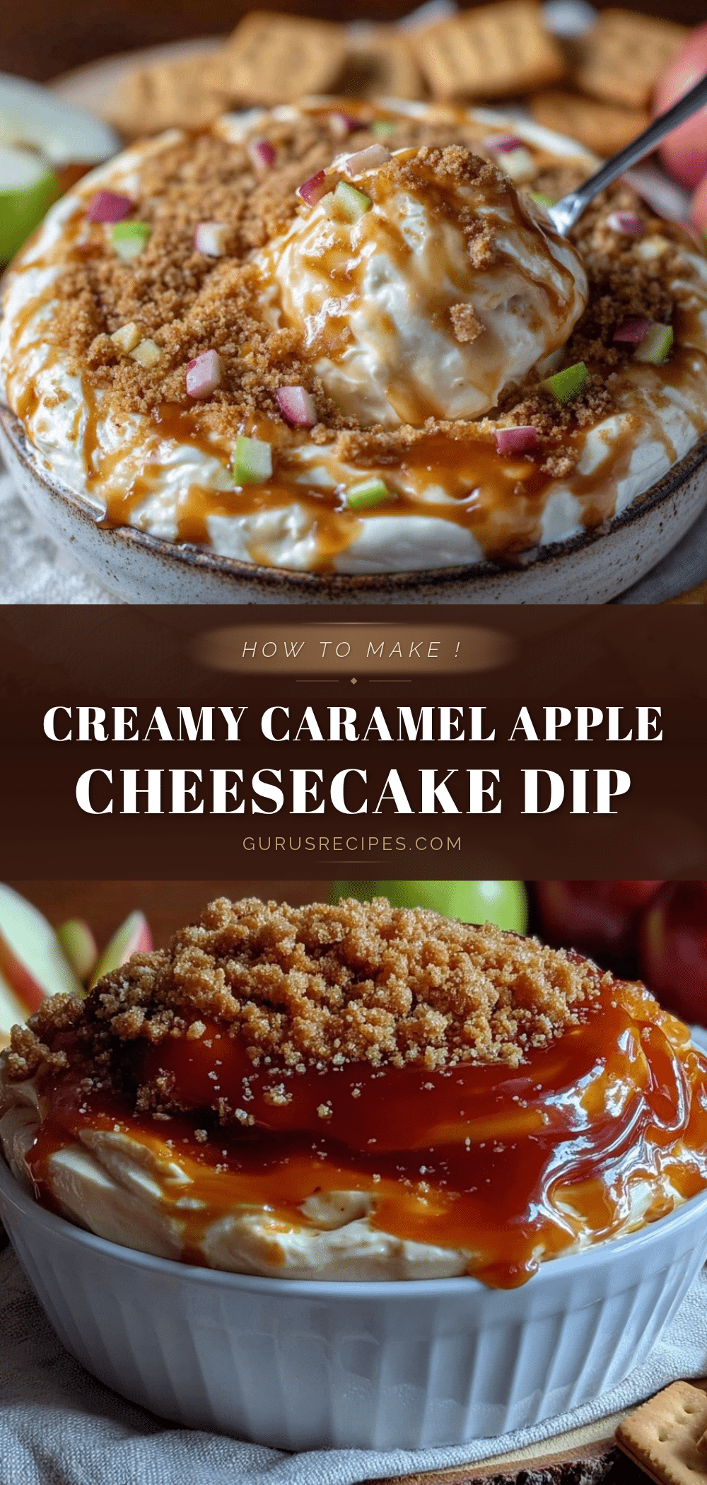 creamy caramel apple cheesecake dip recipe