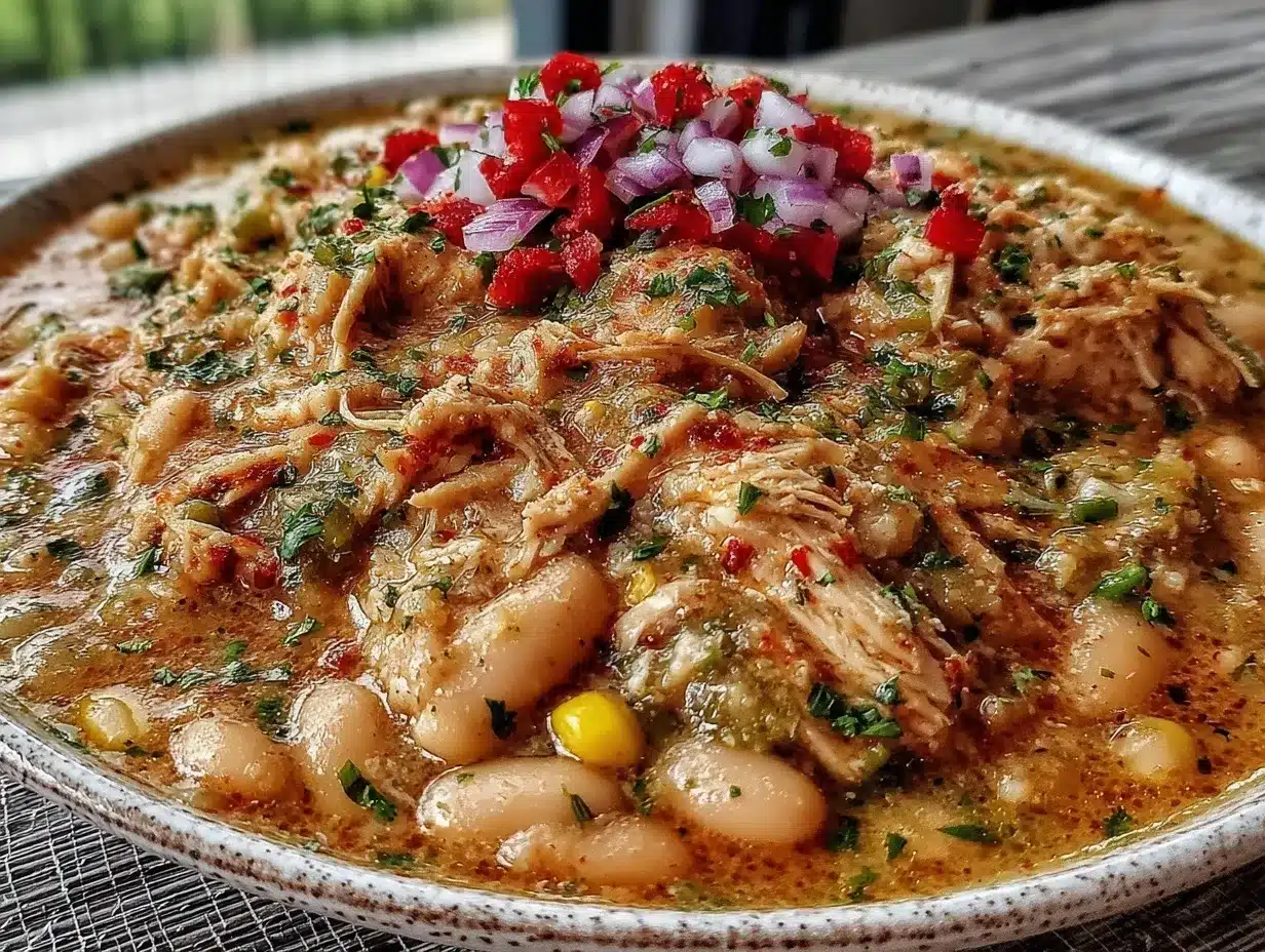 creamy crockpot white bean chicken chili preparation steps