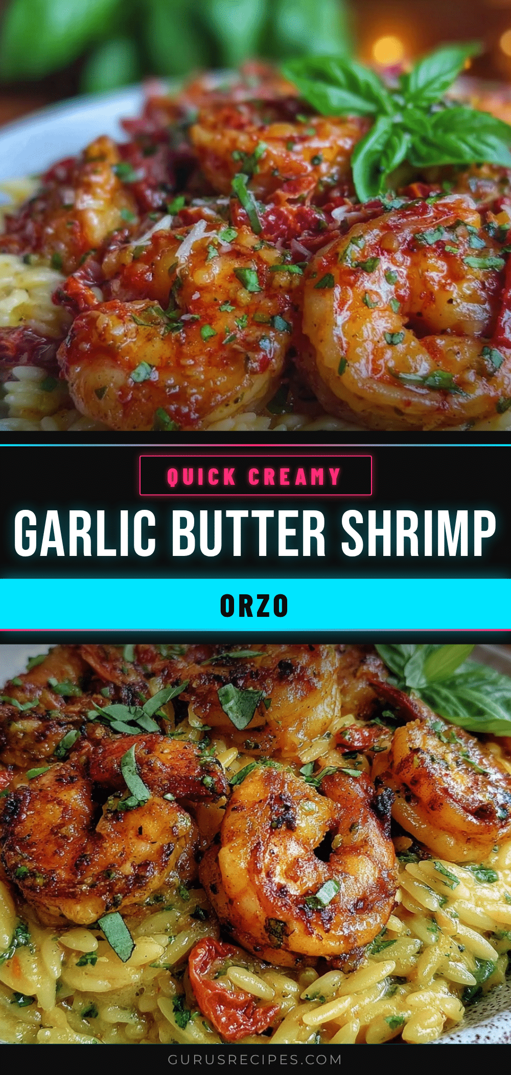 creamy garlic butter shrimp orzo recipe