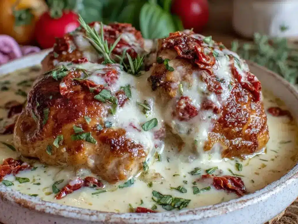 creamy marry me chicken thighs - featured image