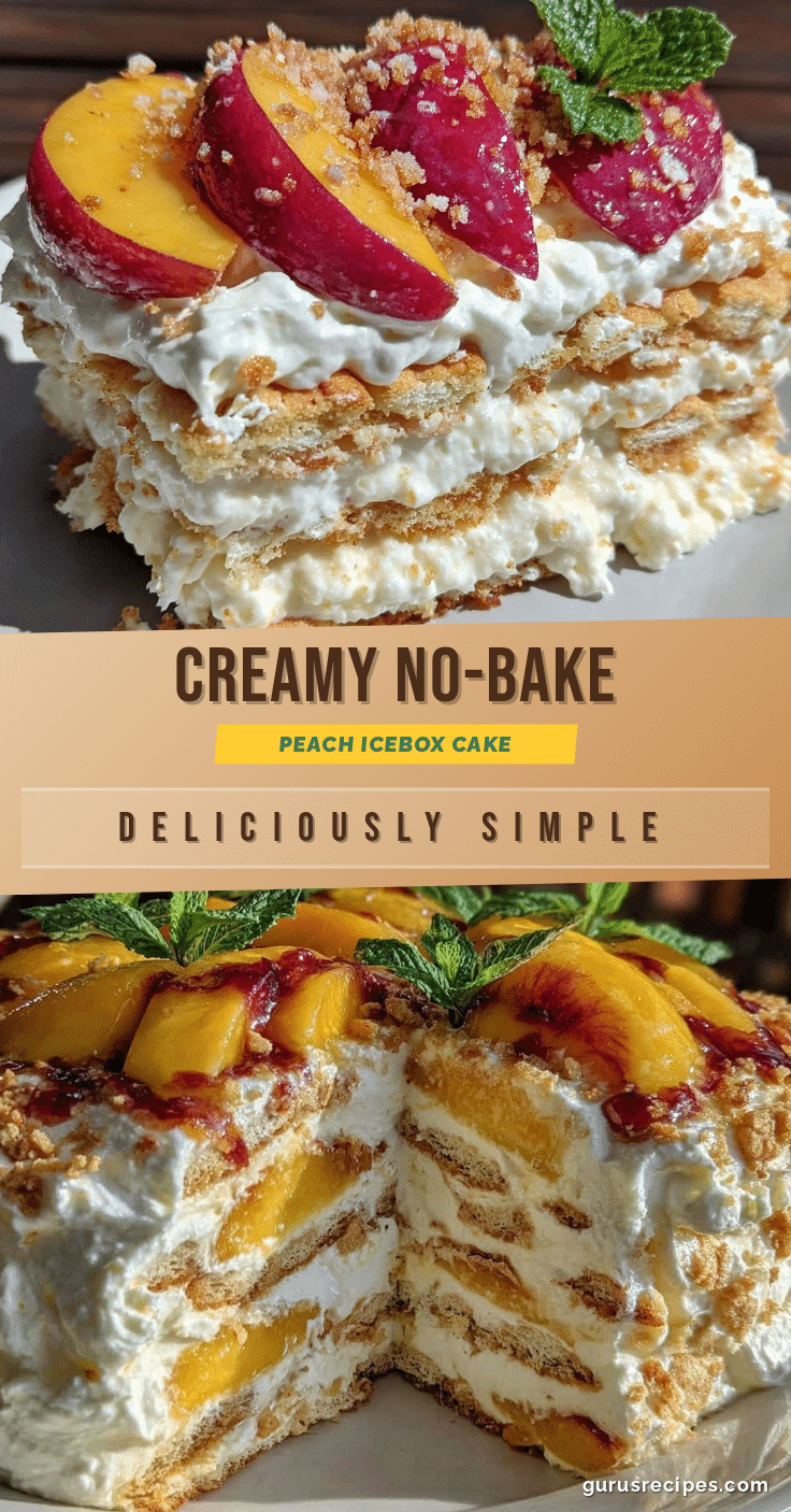 creamy no-bake peach icebox cake recipe