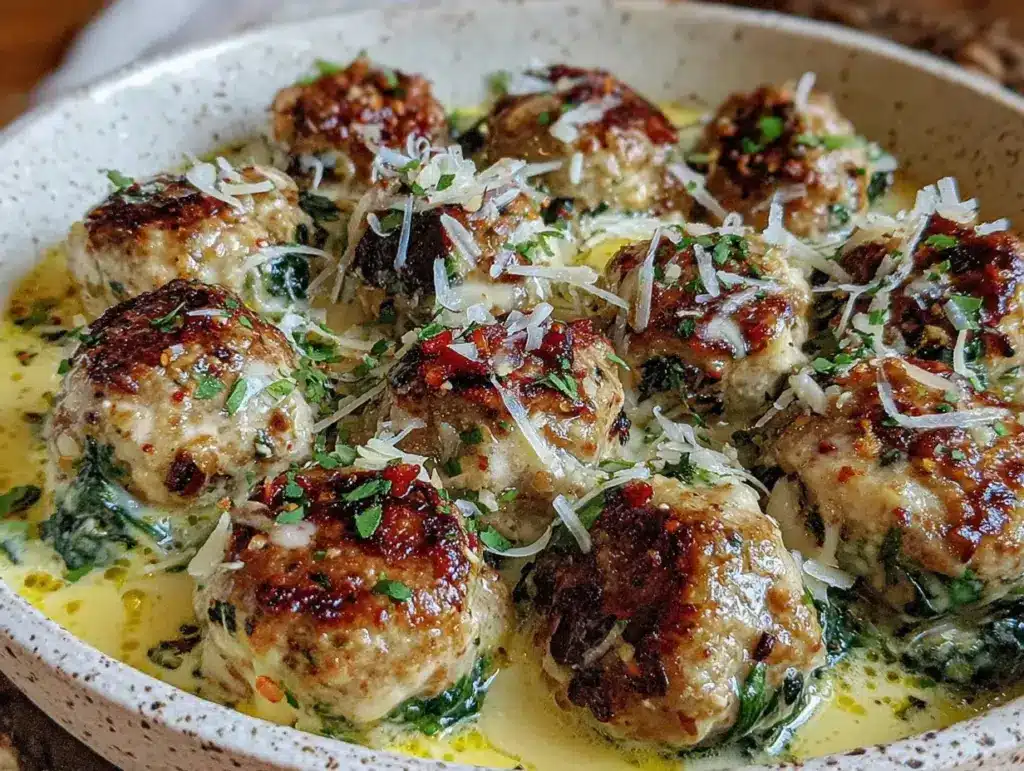 creamy one-pan turkey meatballs - featured image