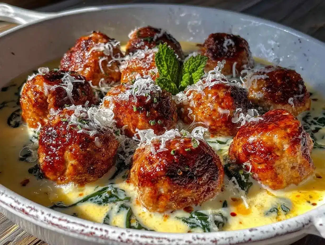 creamy one-pan turkey meatballs preparation steps