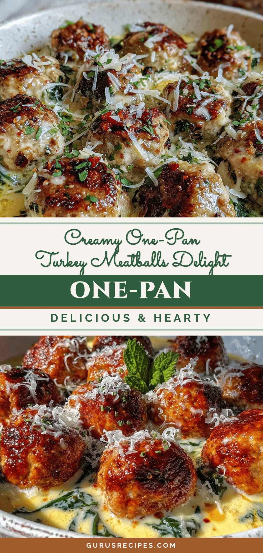 creamy one-pan turkey meatballs recipe