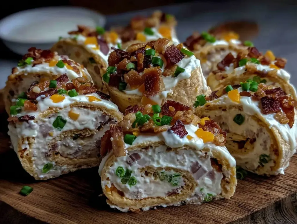 creamy ranch game day pinwheel roll-ups - featured image