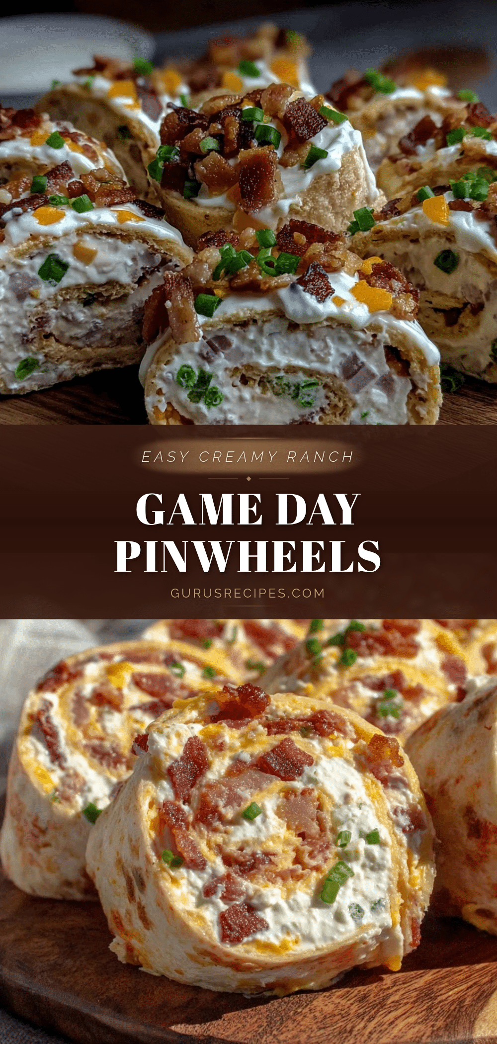 creamy ranch game day pinwheel roll-ups recipe